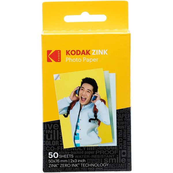 Kodak 2"x3" Premium Zink Photo Paper (20 Sheets) Compatible w/ Smile, Step, PRINTOMATIC RODZ2X350